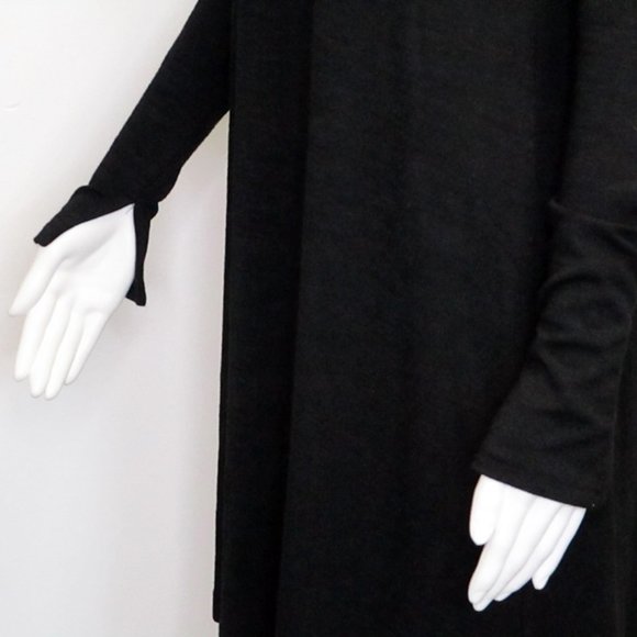 Gap Stretch Jersey Long Sleeve Black Dress XS - Picture 4 of 6